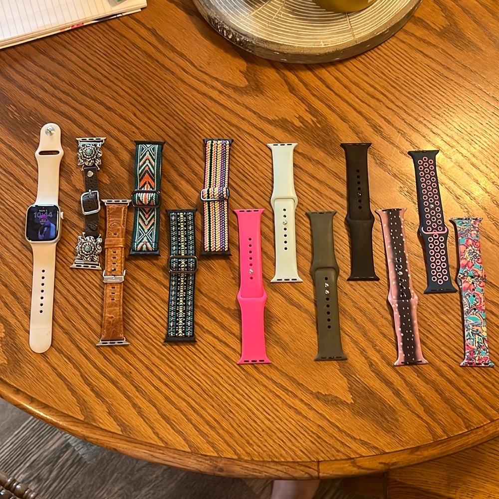Apple Watch Series 8 with 12 extra bands